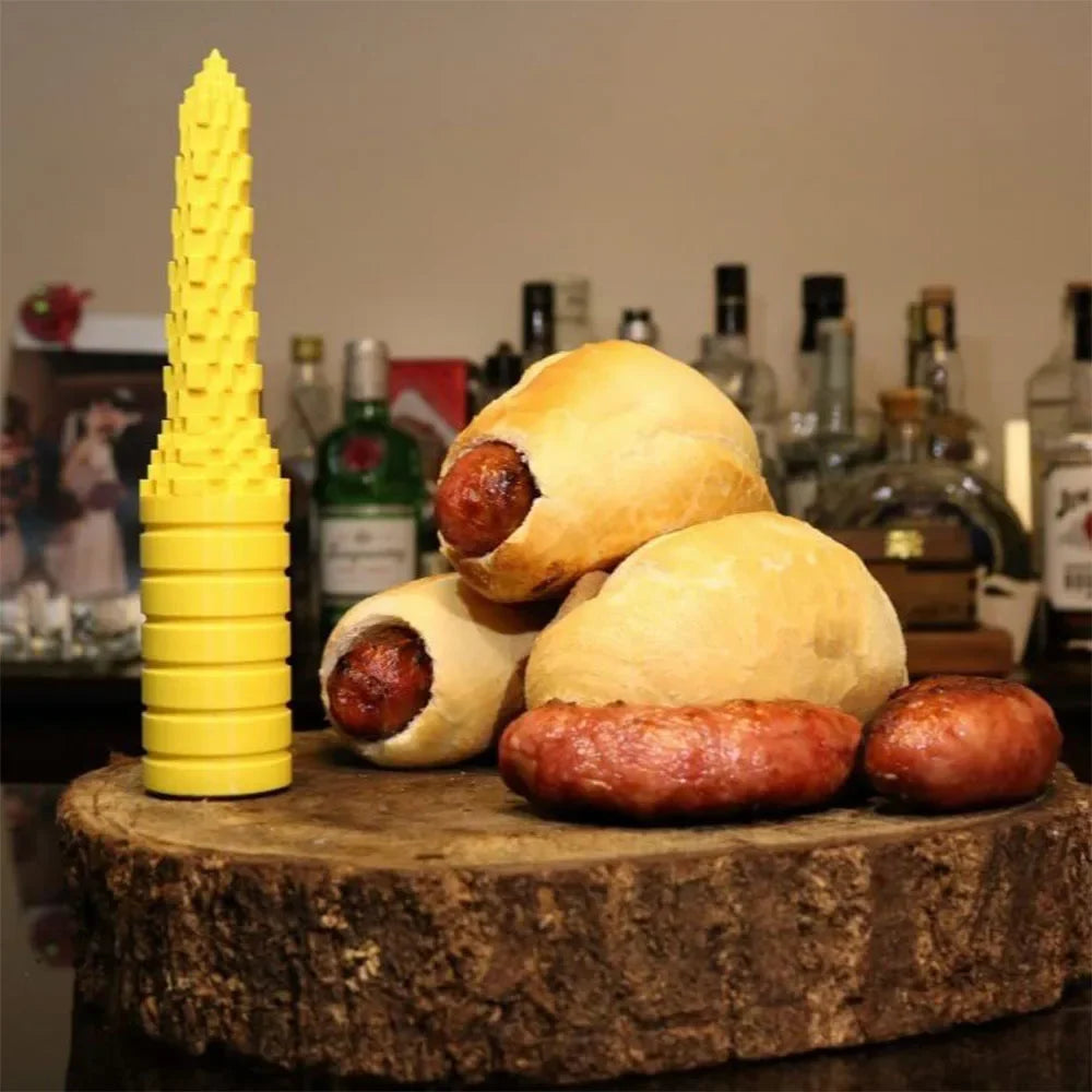 New Creative Bread Hot Dog Drill Hot Dog Bun Leak Proof Hot Dog Artifact Bread Drill Tool for Kitchen Camping BBQ Party Zpaxo