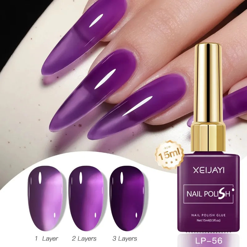 Colored Nail Varnish Gel 60 Colors Gloss Matte Ice-clear Nails Polish