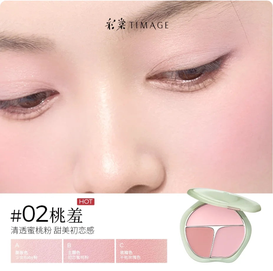 TIMAGE Vigorous Flowing Jade Rouge Palette Cheek Natural Makeup Zpaxo 02