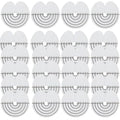 10-100 Pcs Heat Shield Guards for Hair Extensions Clear PVC with Scale Single Hole round Spacer Template Keratin Glue Protection Zpaxo WHITE 10pcs