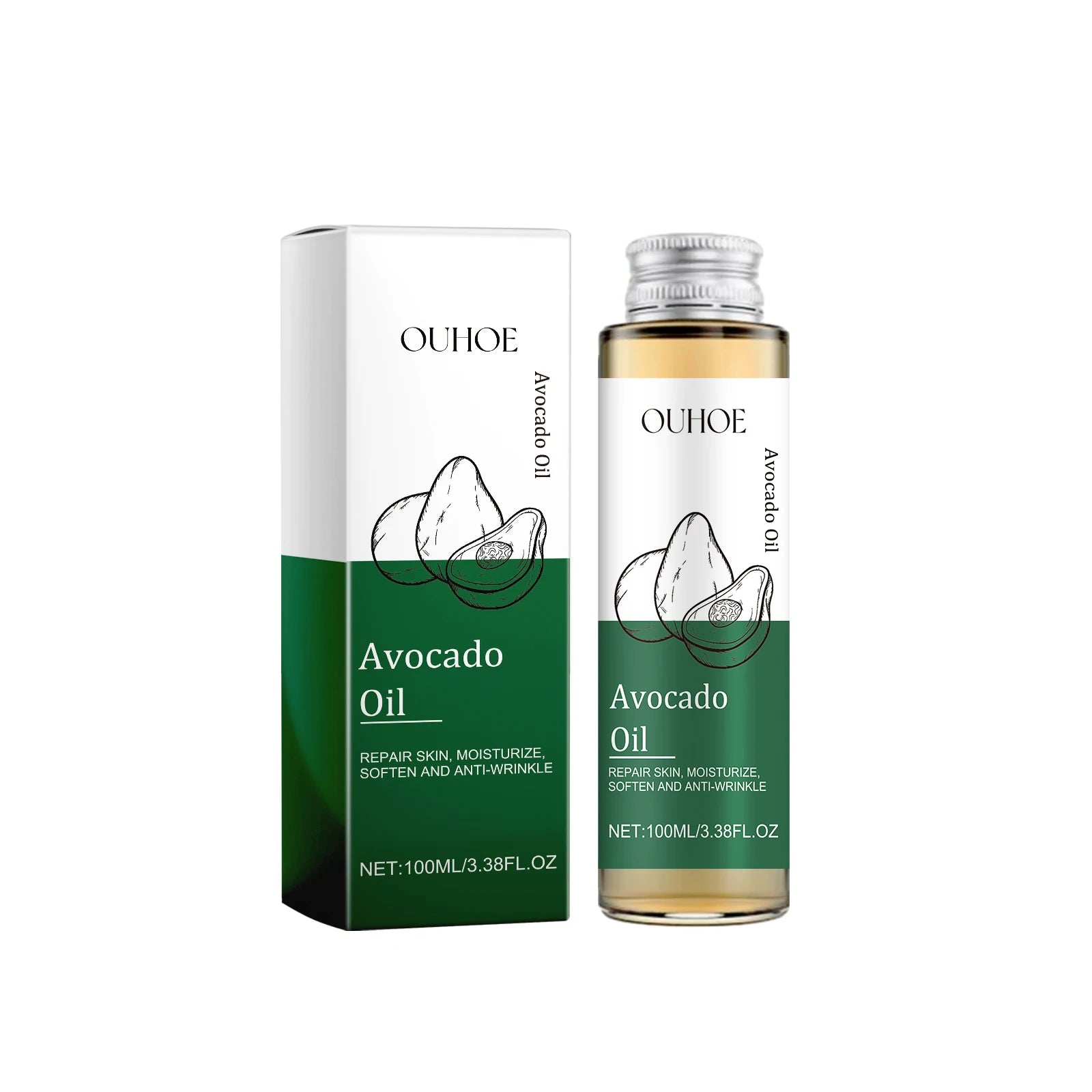 Pure Cold Pressed Argan Oil for Skin, Hair, Face & Nails 100ml Argan Hair & Skin Oil Zpaxo Avocado