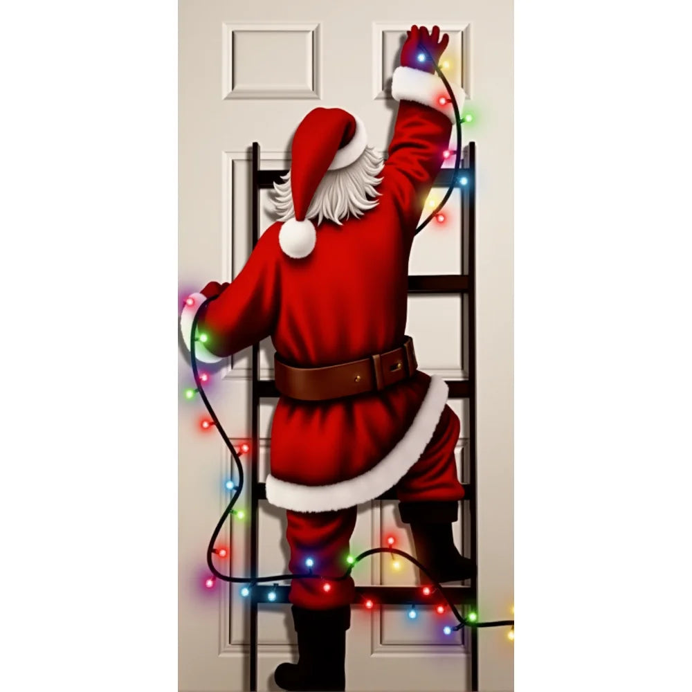 Christmas Snowman & Santa Door Cover Banner | Holiday Décor