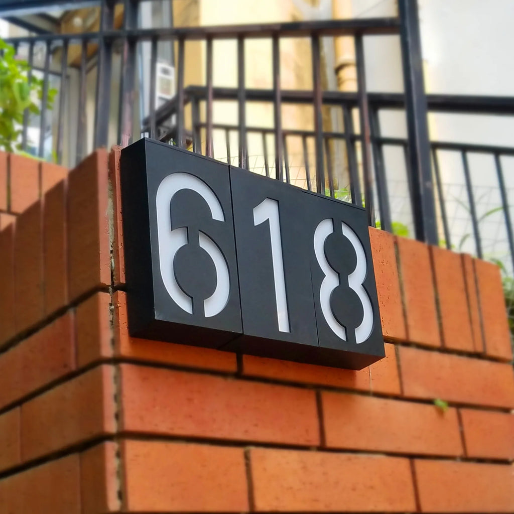 Solar LED Number 0-9 Lights Outdoor House IP65 Waterpoof Garden Zpaxo