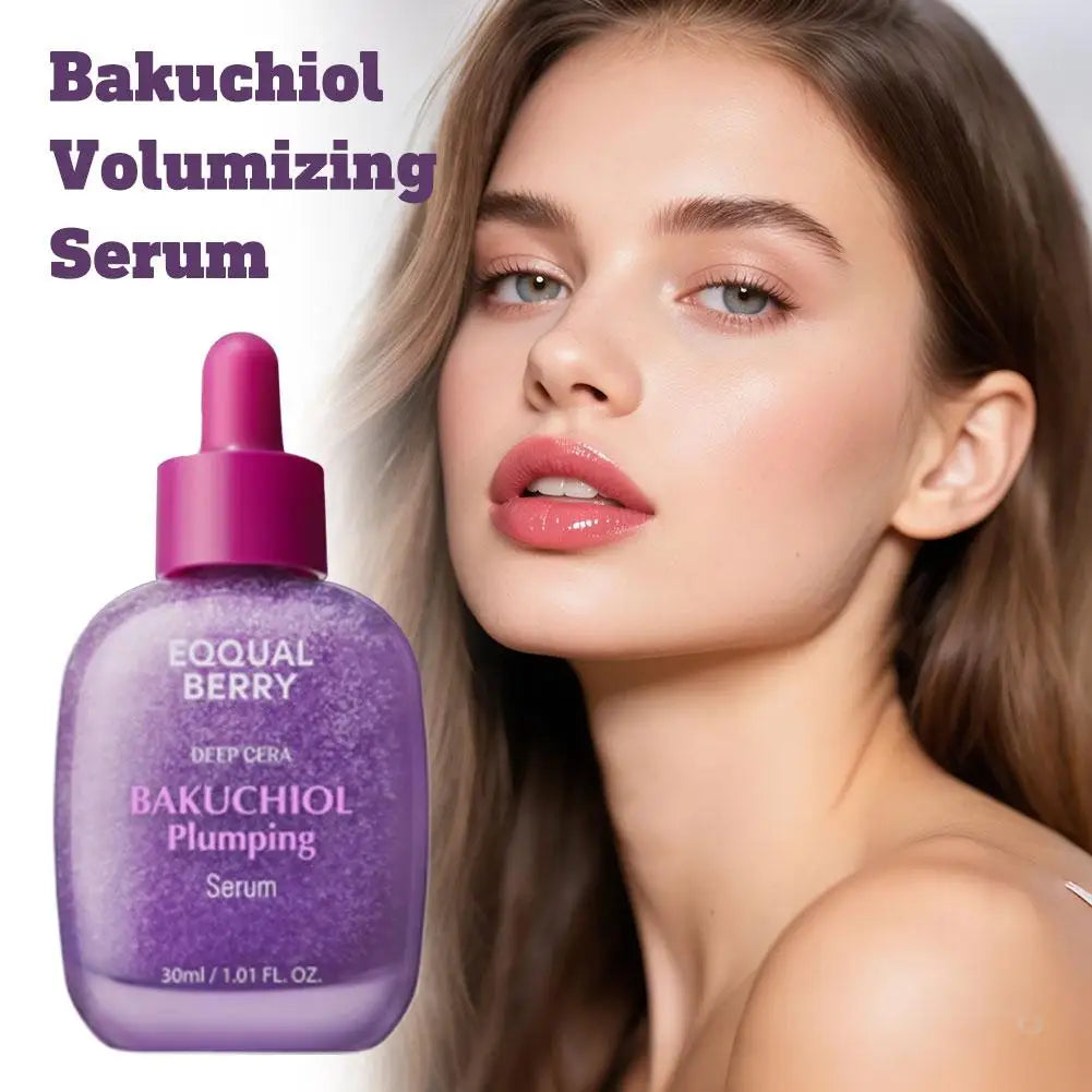 Bakuchiol Plumping Serum with Ceramide & Peptides 30ml | EQQUALBERRY Facial Serum Zpaxo