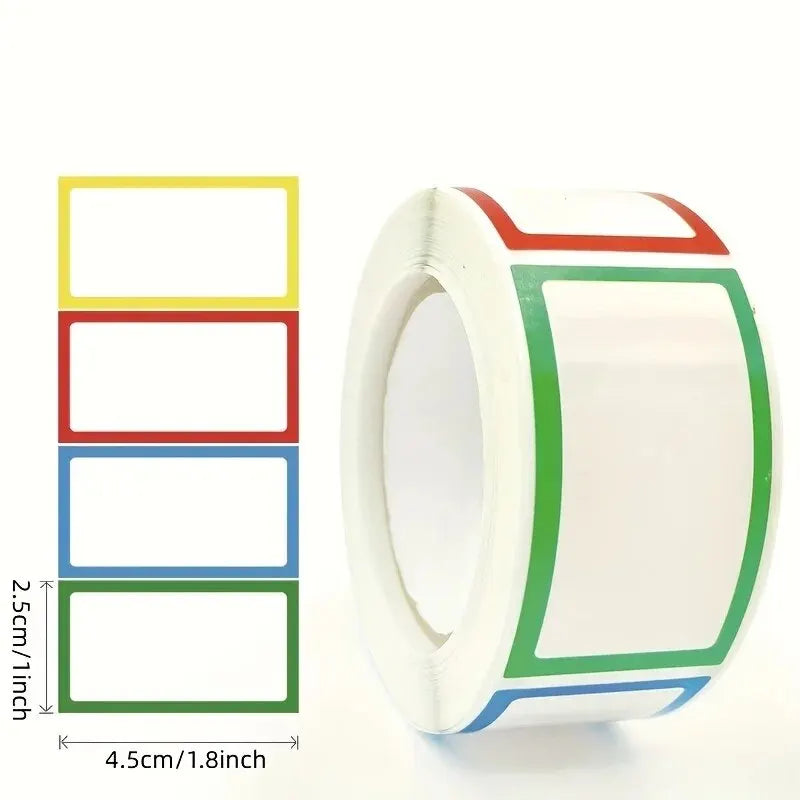 1 roll Waterproof Blank Self Adhesive Assorted Stickers Removable Label Stickers Name Tag Bottle File Document School Supplies Zpaxo 1 roll