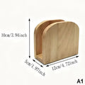 Wooden Napkin Holder Tissue Box Countertop Dispenser Kitchens Dining