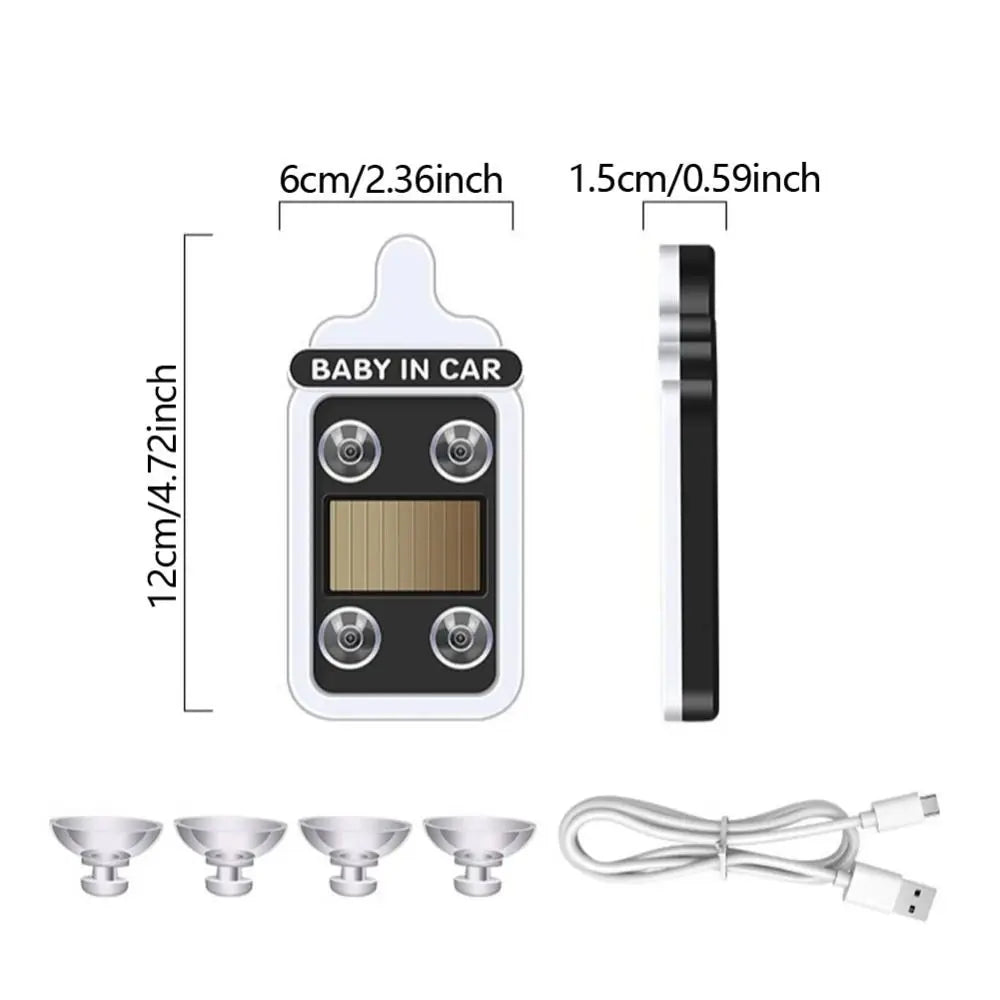 Baby Bottle Shaped Solar Power Car Light Wireless Vibration Sensor Zpaxo