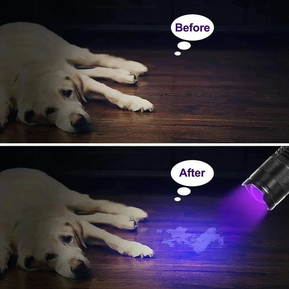 395nm UV Blacklight Flashlight – Aluminum LED Stain Detector Torch UV Blacklight Flashlight Zpaxo