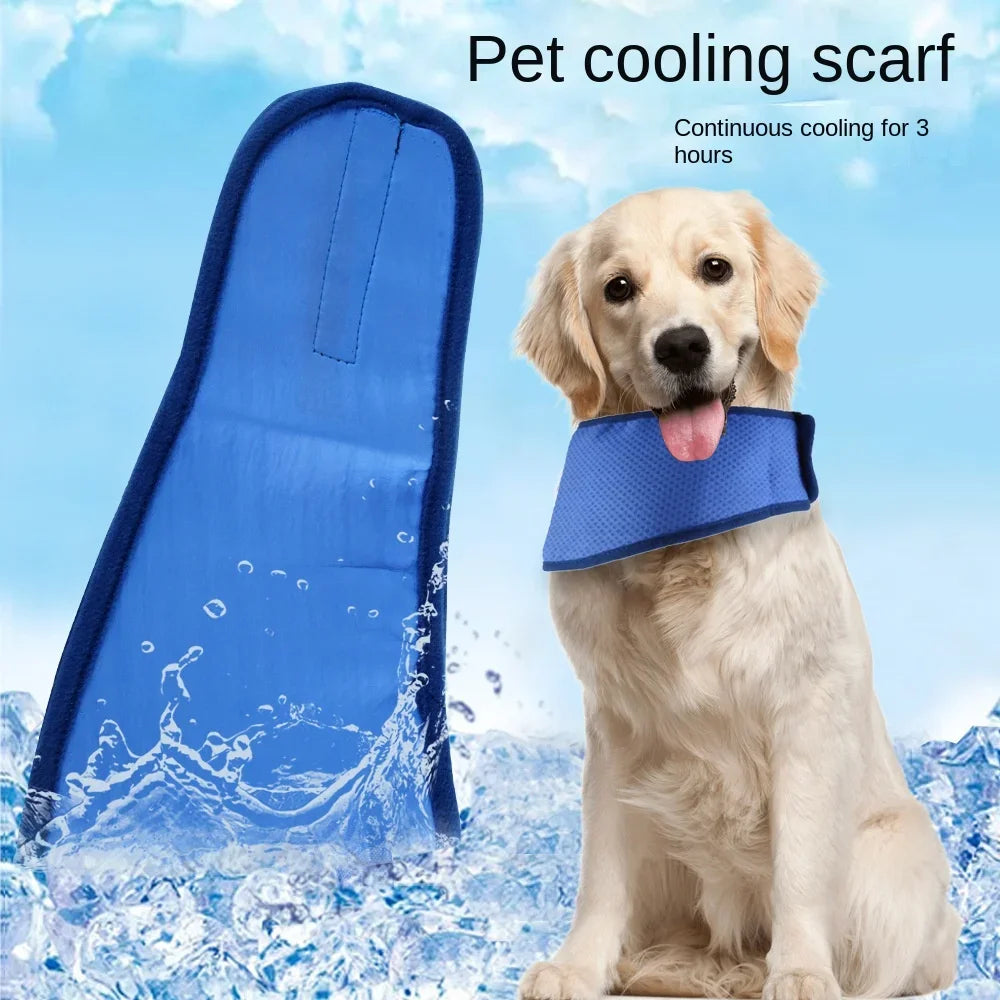Dog Ice Bandana Cooling Neck Cooler Breathable Collar Bandanas Heat