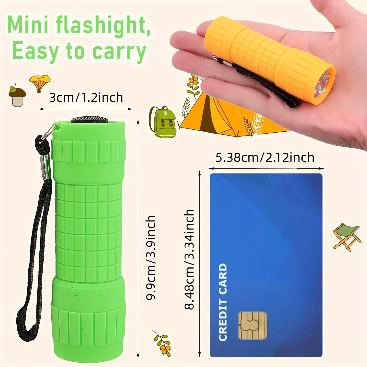 Mini Portable LED Handheld Flashlight Flash Light Battery Hunting Zpaxo
