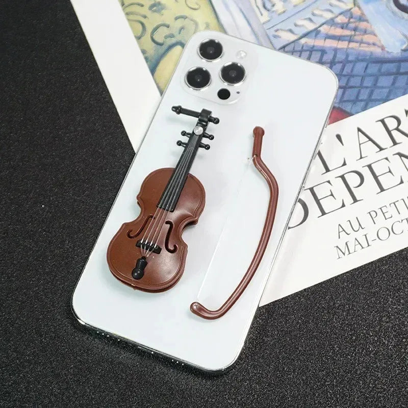 Mini Violin Ornament Musical Instrument Decoration Micro Landscape