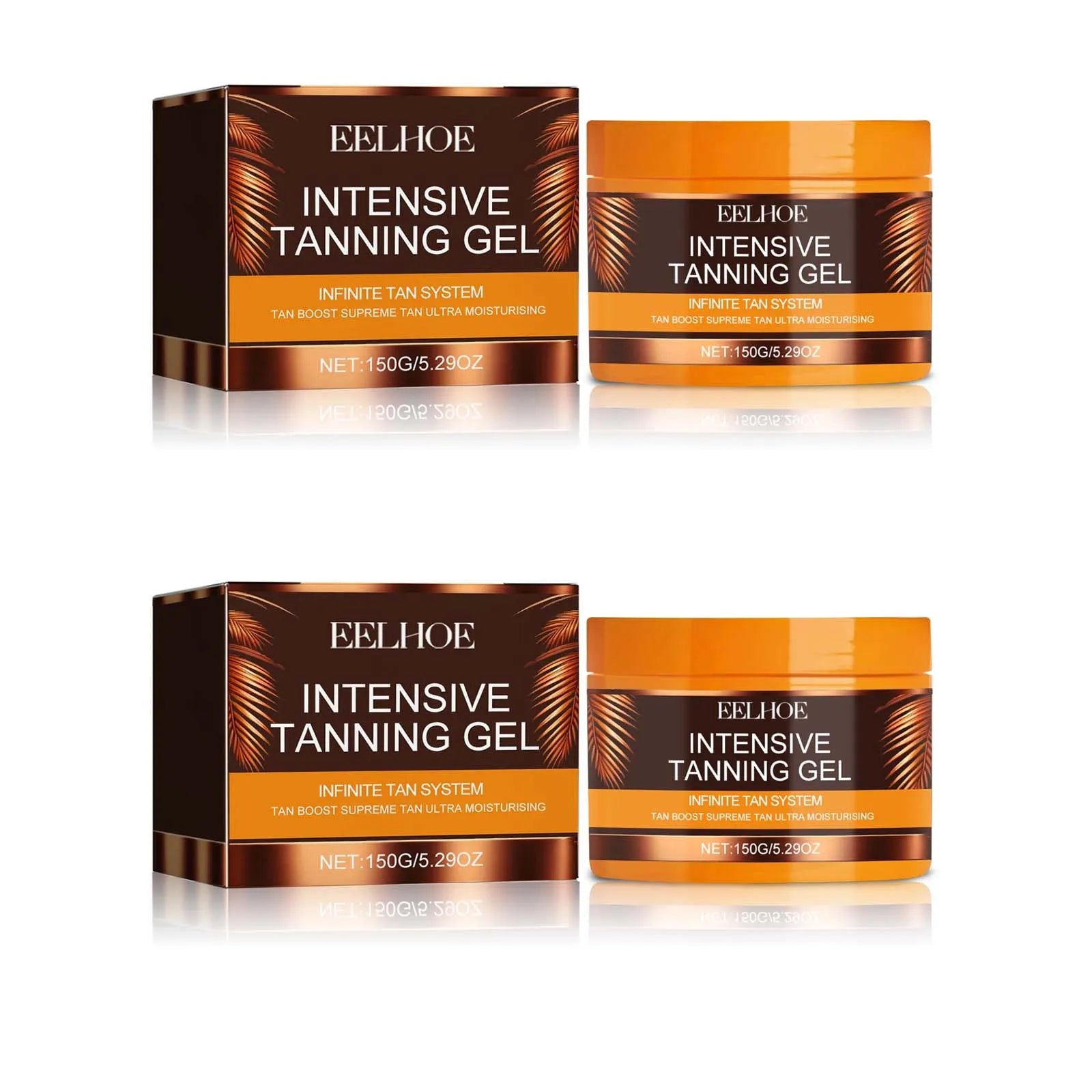 Eelhoe Self Tanning Gel – Bronzer & Tanning Booster 150g Self Tanning Gel Zpaxo 2 x 150g Boxed