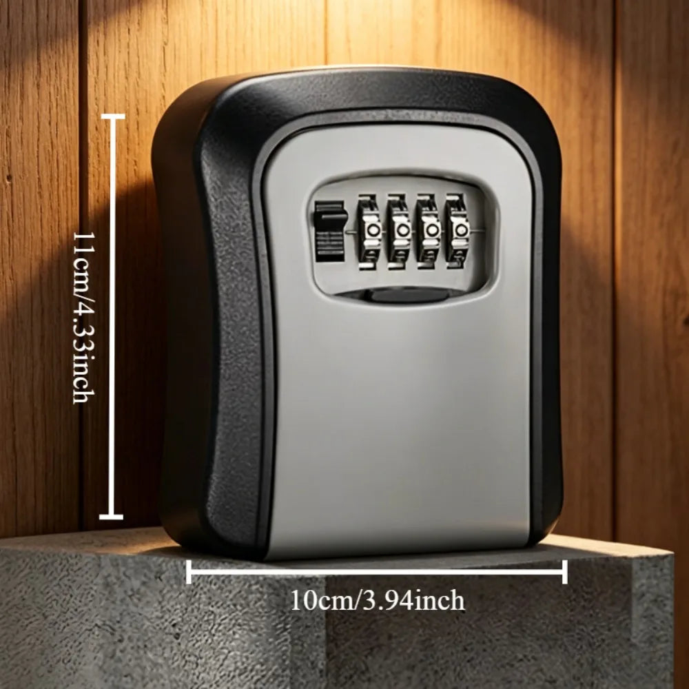 Durable Plastic Lock Box Grey Black Portable Key Resettable