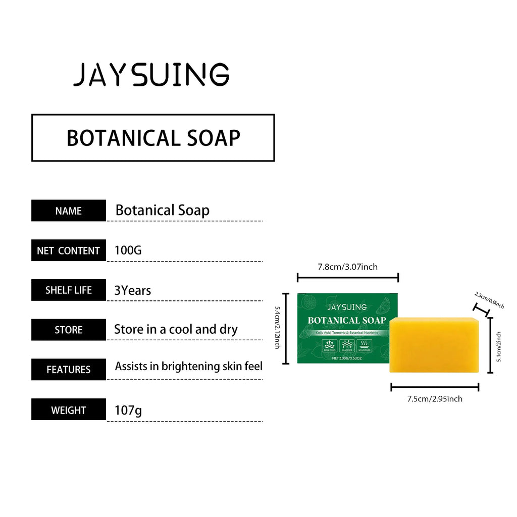 Jaysuing Turmeric Botanical Soap – Cleanse, Moisturize & Exfoliate Botanical Bar Soap Zpaxo