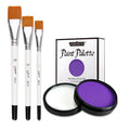 Face Body Painting Palette Non-toxic Safe Monochromatic Water Based Zpaxo 2pcs-purple