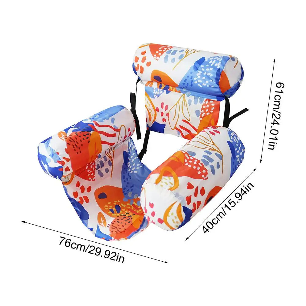 Pool Float Chair Adjustable Heavy Duty Inflatable Seat Air Pump Water