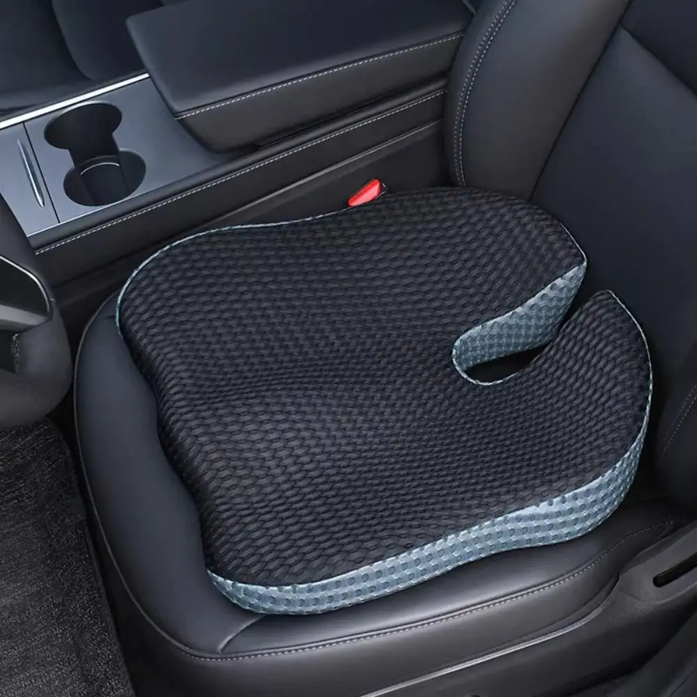 4D Mesh Car Wedge Seat Cushion Pressure Adjustable Straps Breathable Zpaxo