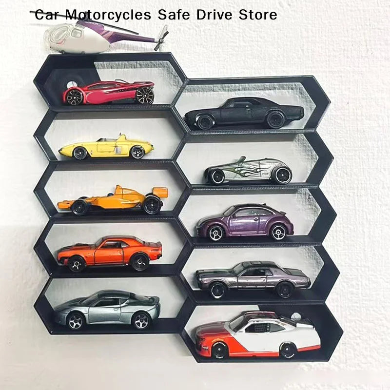CM3D Printing Car Model Display Rack Creative 10 Grids Cars Storage