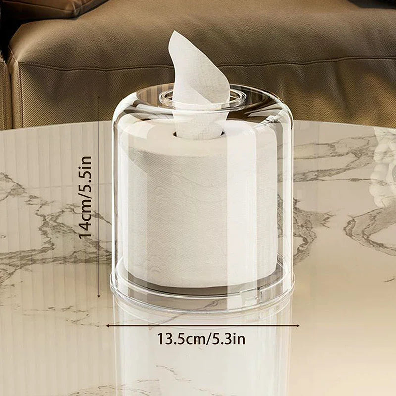 Living Room Desktop Transparent Napkin Box Ins Style Home Creative Bathroom Storage Simple Acrylic Square/Round Tissue Box Zpaxo