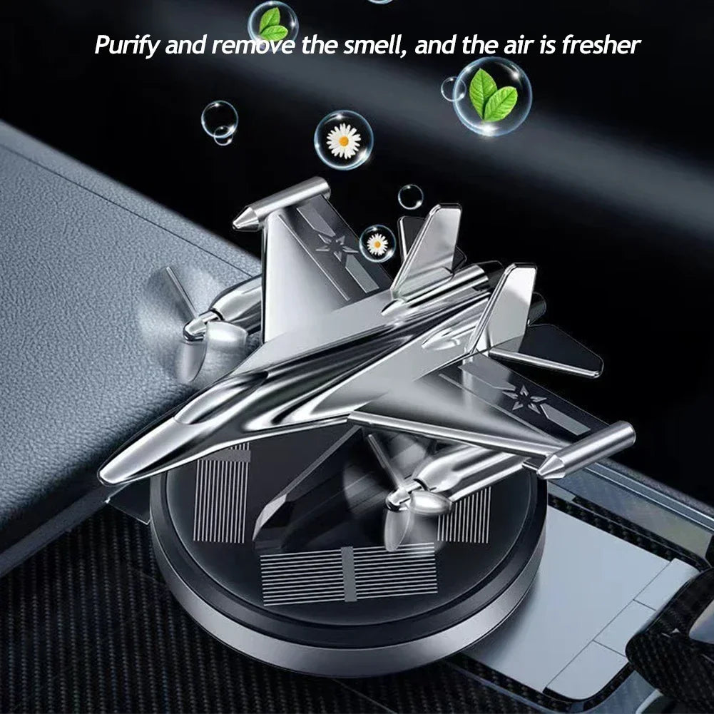 Solar Car Air Freshener Aircraft Rotating Aromatherapy Perfume Car Long-lasting Diffuser Fragrance Car Interior Decoration Zpaxo