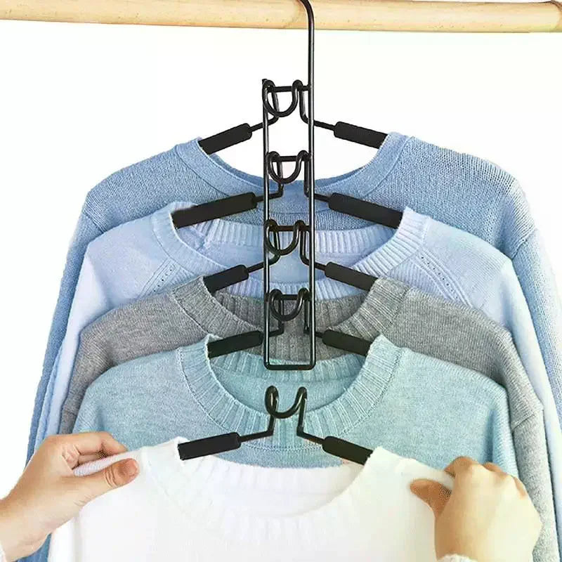 Multi-Tier Hanging Closet Hanger With Hooks Space-Saving Organizer For Closet Coats Shirts Dresses Jackets Hanging Storage Zpaxo