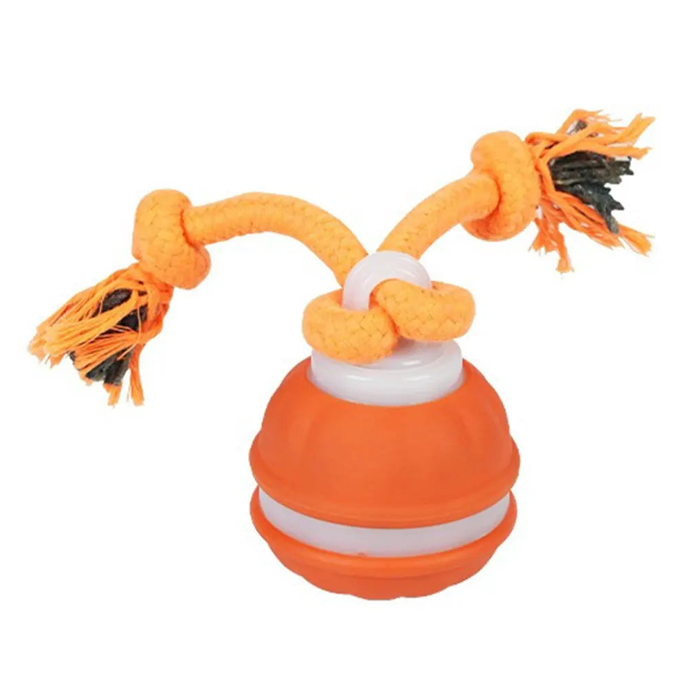Smart Dog Toy Ball Electronic Interactive Pet Moving Rope USB 3 Modes Zpaxo Orange