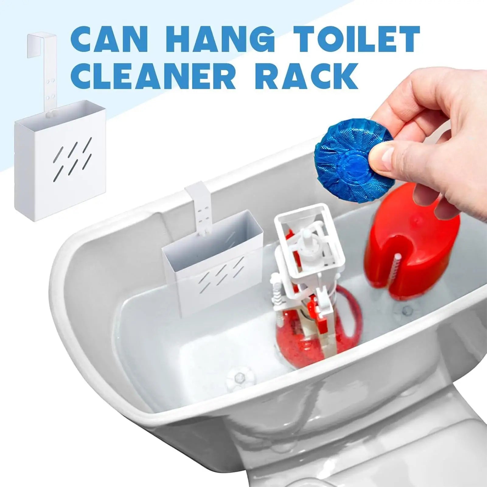 Toilet Tank Cleaner Holder Stainless Steel Storage Adjustable Hook