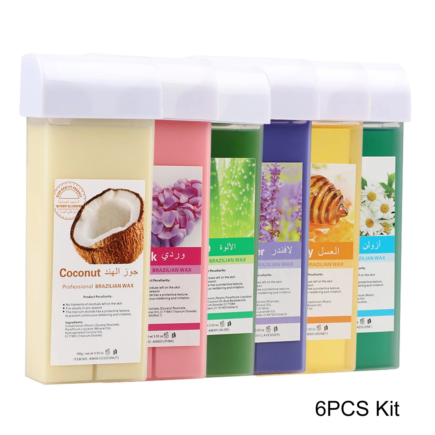 2026 New Hair Removal Wax Refill Soft Wax Roller for Roll-On Depilatory Body Hair Removal Tool 1/3/6Pcs Options Zpaxo 072-Mixed6pcs