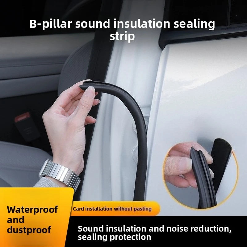 Car B-Pillar Door Edge Rubber Weatherstrip Seal – 2pcs 90cm