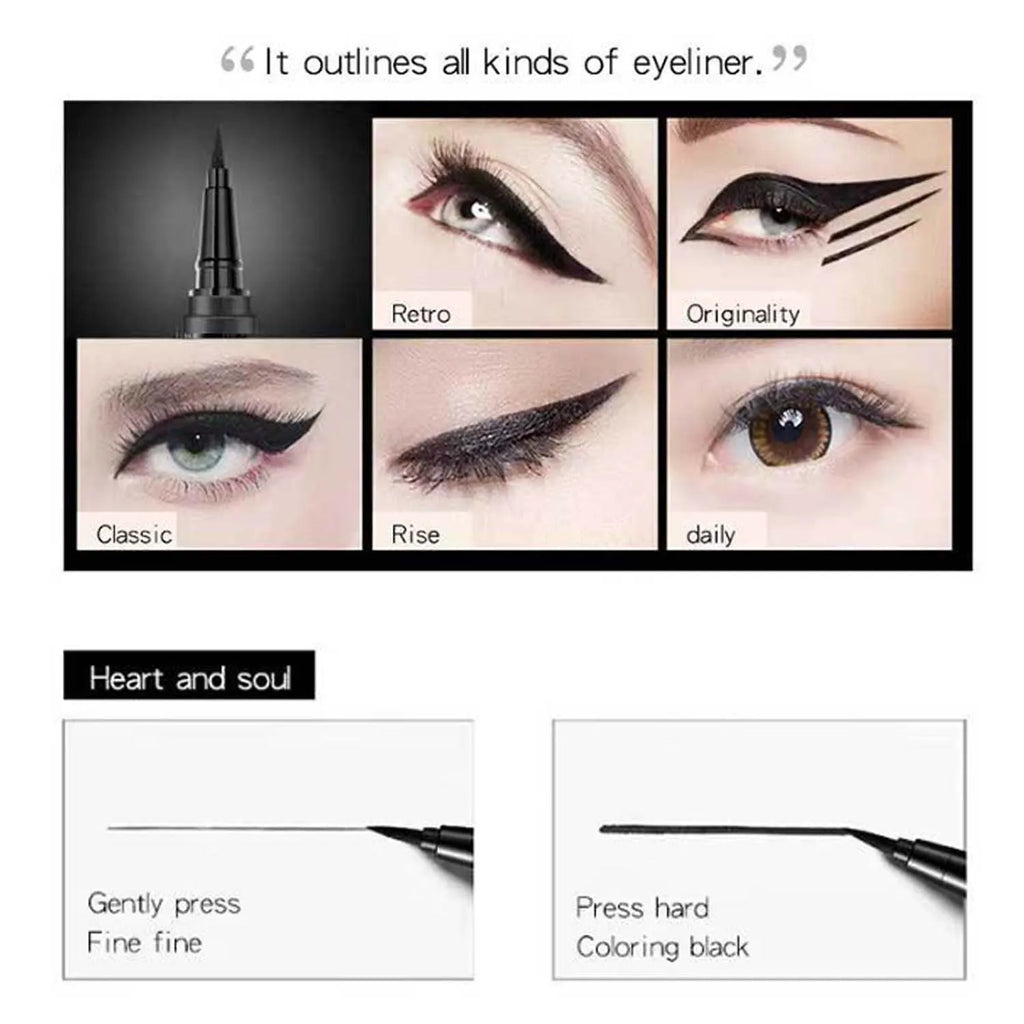 Dual-head eyeliner waterproof non-smudged and sweat-proof multi-function eye bag pen outline highlight liquid contour eyeliner Zpaxo
