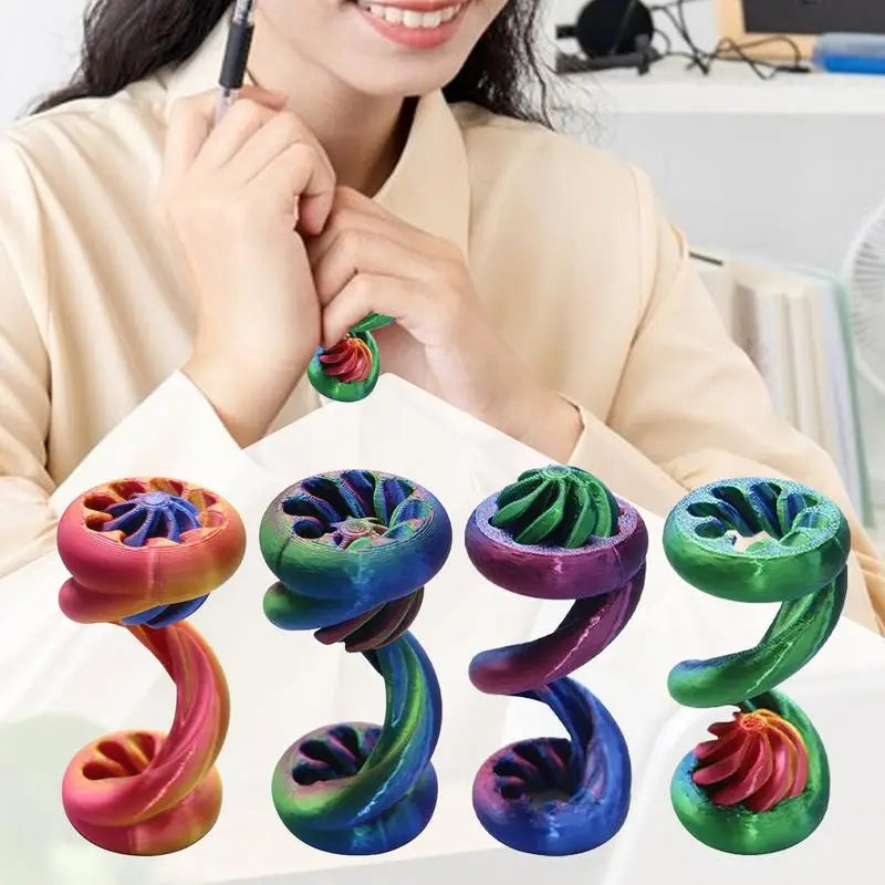 3D Printed Fidget Toys Passthrough Fidget Toys Thread Illusion Cool Gadgets For Stress Relief Boys Kids Adults Classroom Home Zpaxo