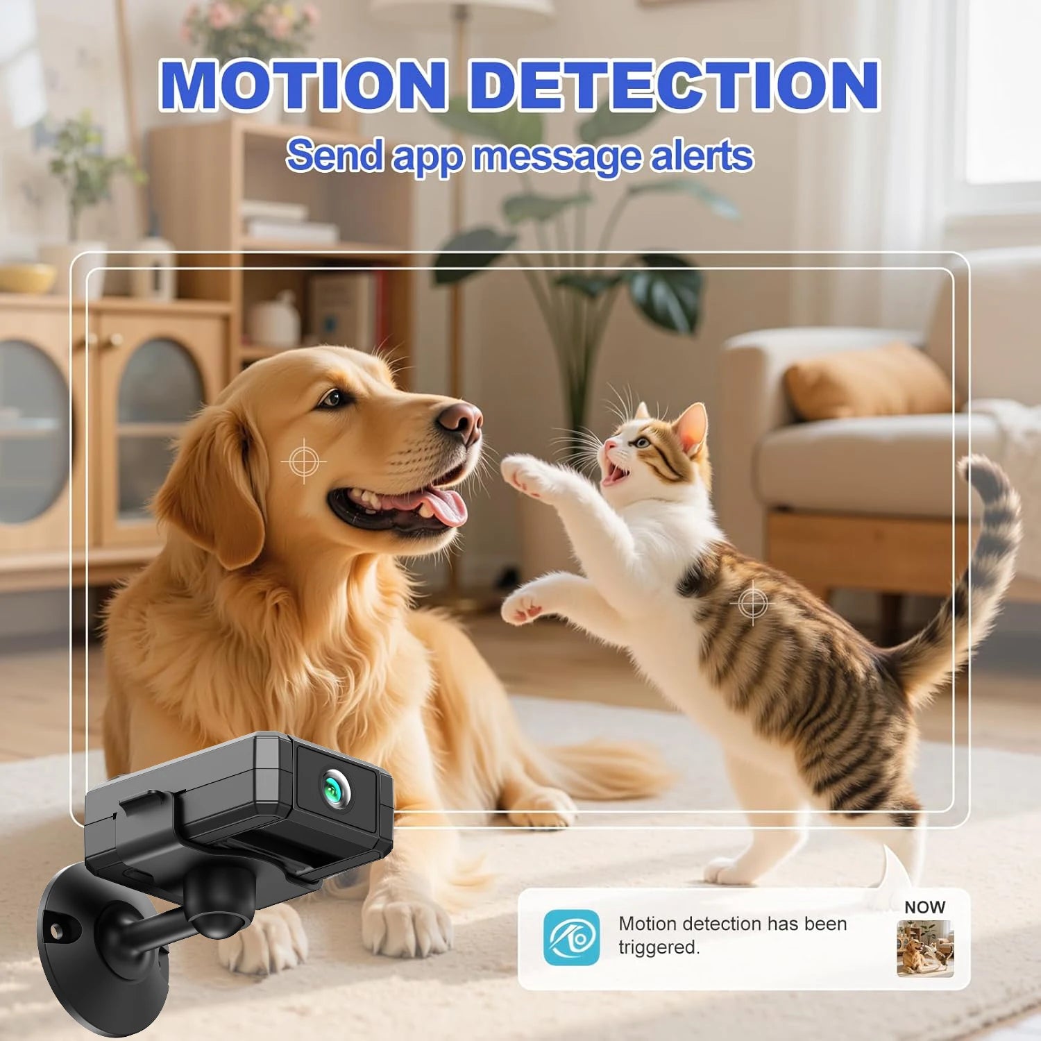 4K Mini Camera Indoor Security Night Vision 4H Battery Life Motion