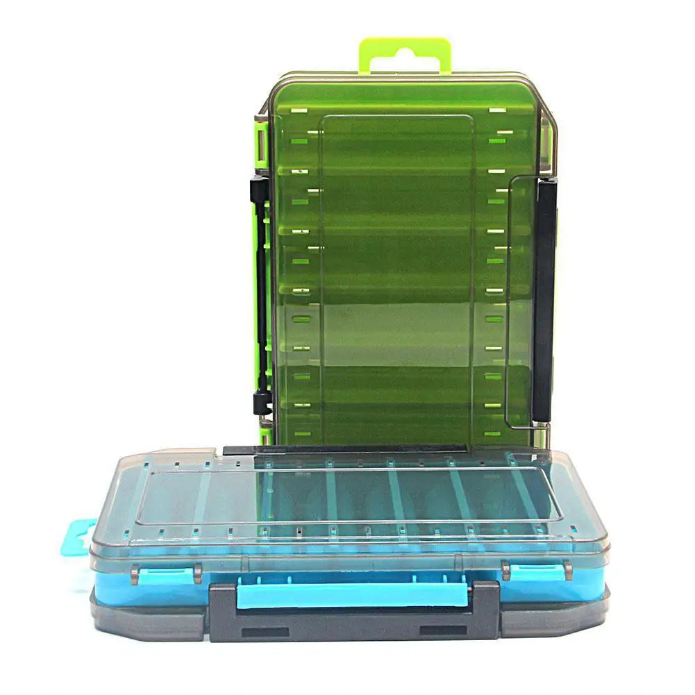 Double-Sided Fishing Tackle Box – 14 Compartments, 5 Colors Fishing Tackle Box Zpaxo