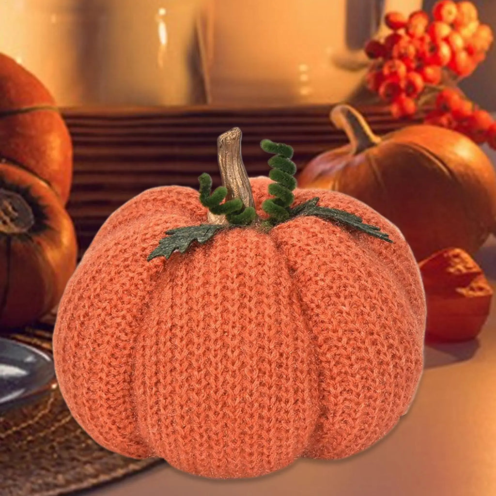 Crochet Pumpkins Handmade Fall Decor Knitted Pumpkin Ornaments