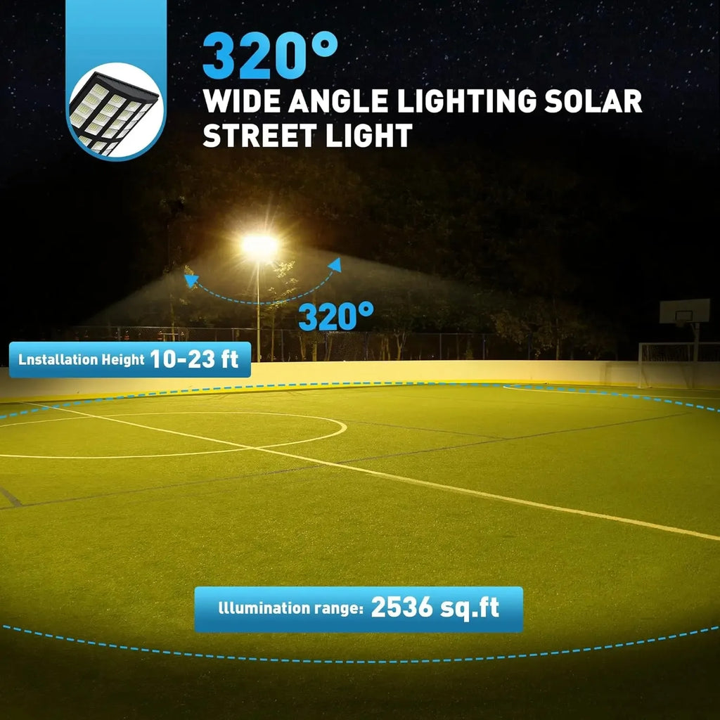 Solar Street Lights Outdoor Flood Motion Sensor Waterproof IP66 Dusk Zpaxo