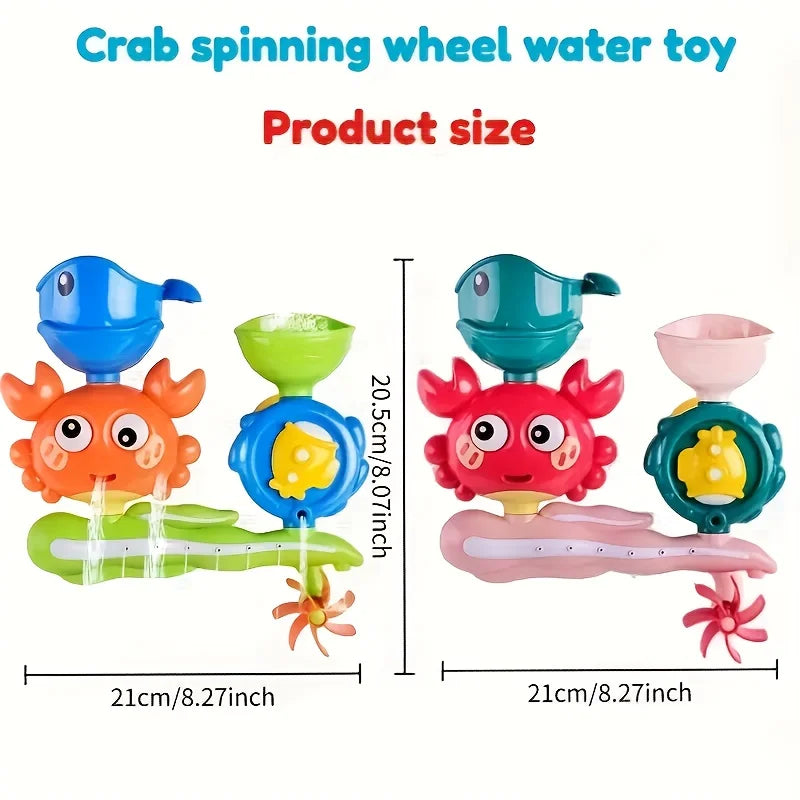 Interactive Bath Toy Rotating Water Wheel Suction Cup Non-toxic ABS