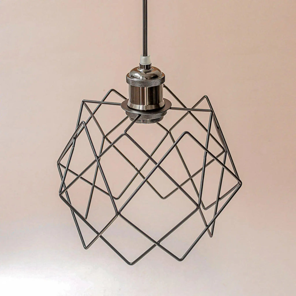 Metal Wire Cage Lampshade Lightweight Modern Basket Durable Pendant Zpaxo Default Title