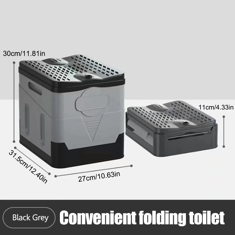 Car Toilet Outdoor Folding Portable Camping WC Trash Can Tour