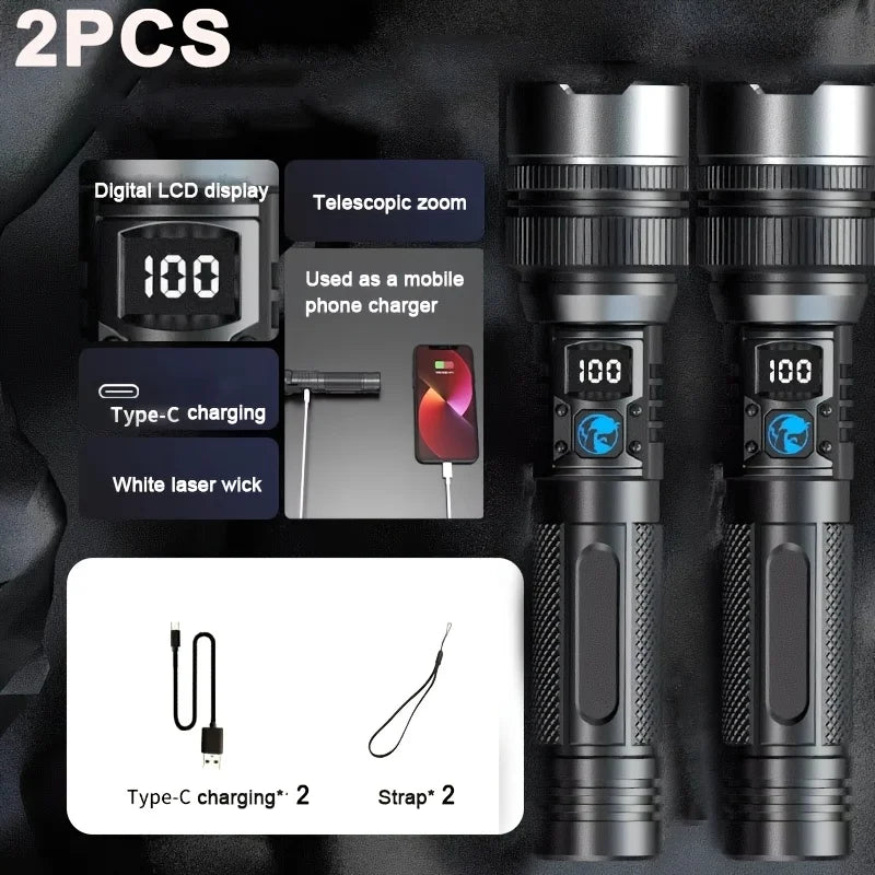 POCKETMAN 3800 Lumen Zoomable USB Rechargeable LED Flashlight