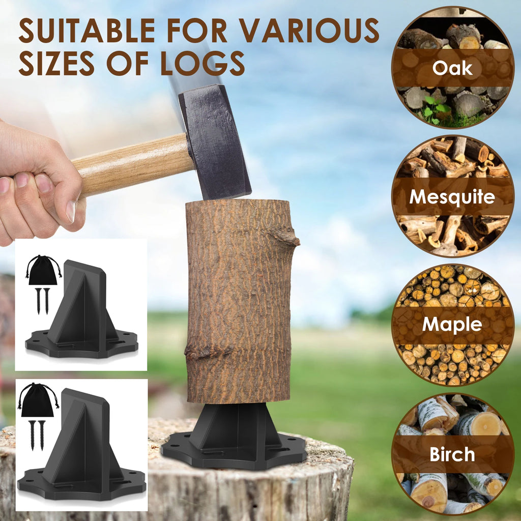 Kindling Splitter Sturdy Carbon Steel Log Wood Splitter Portable Wood Splitter Tool with Cloth Bag Manual Splitter for Home 2025 Zpaxo