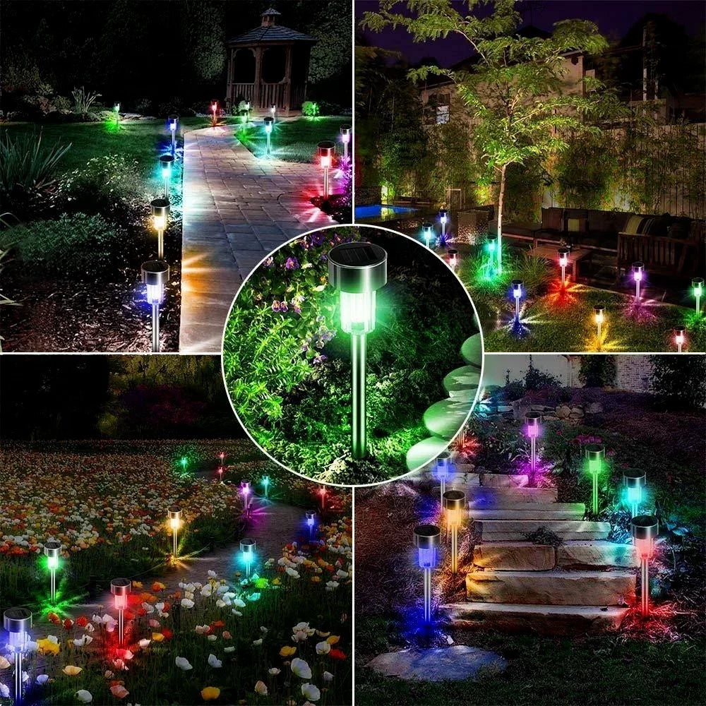Outdoor Solar Pathway Landscape Lights Waterproof LED Lawn Decorative Zpaxo
