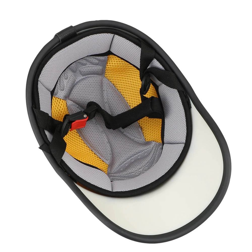 Motorcycle Half Helmet Safety Hard Hat Cafe Racer Chopper Scooter