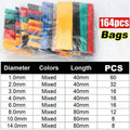 Et Polyolefin Shrinking Assorted Heat Shrink Tube Wire Cable Insulated Sleeving Tubing Set Shrinking Heat Shrinkable Tubing Zpaxo 164pcs (bags)