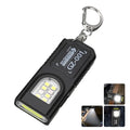 Mini Rechargeable EDC Keychain Flashlight LED+COB Magnet & Clip
