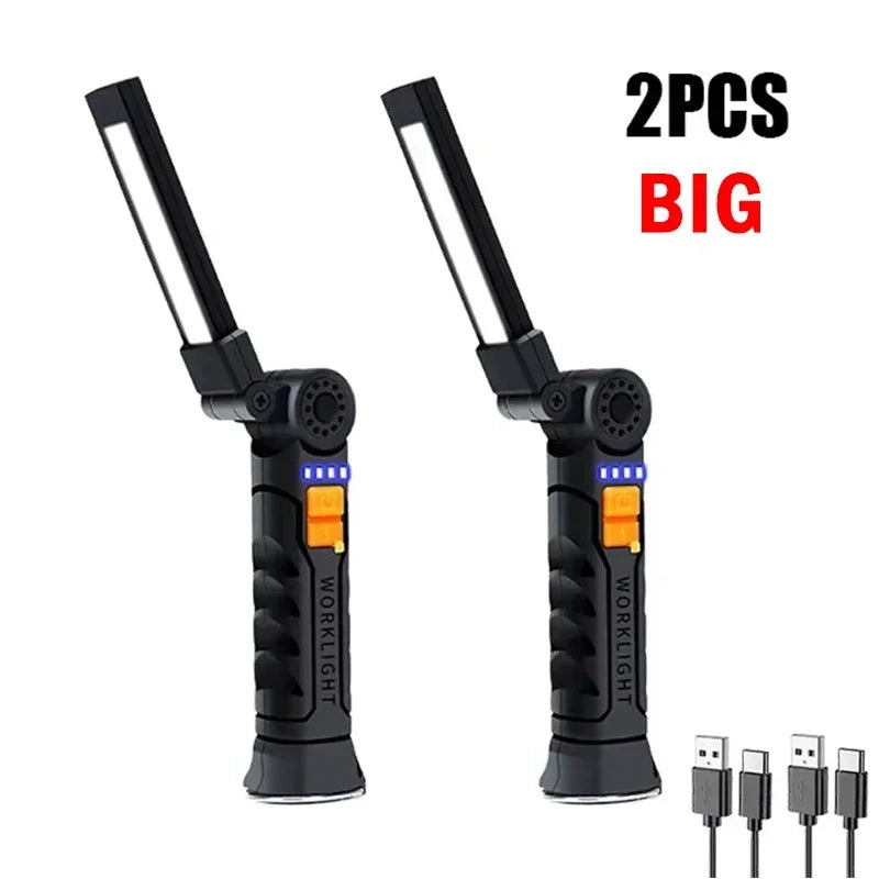 COB LED Rechargeable Work Light – Magnetic Camping Lantern