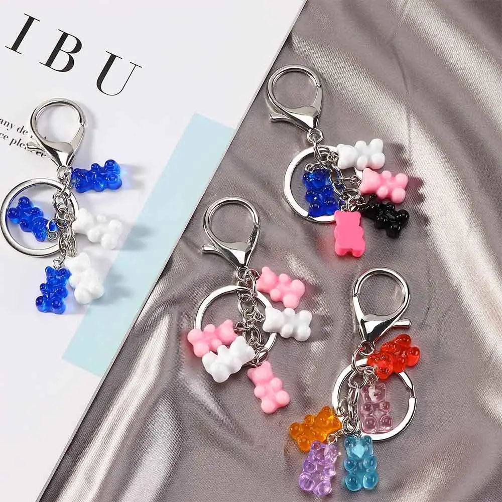 Cute Colorful Gift For Women Charm Multicolor Gummy Jewelry Fashion Accessories Key Chain Key Ring Zpaxo