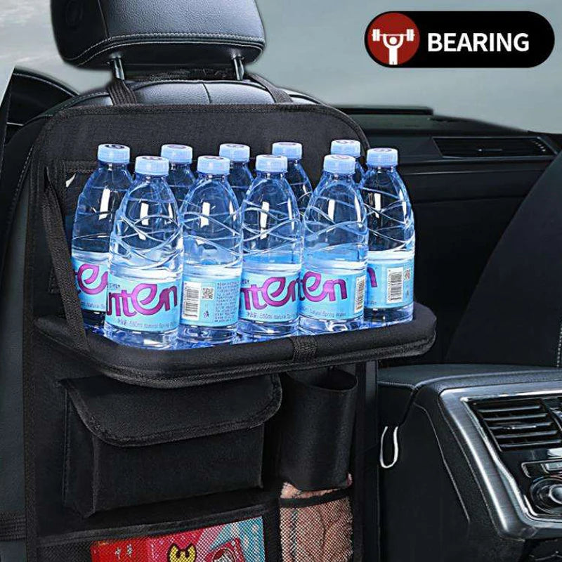 Car Backseat Organizer Tablet Holder Storage Foldable Table Tray Seat