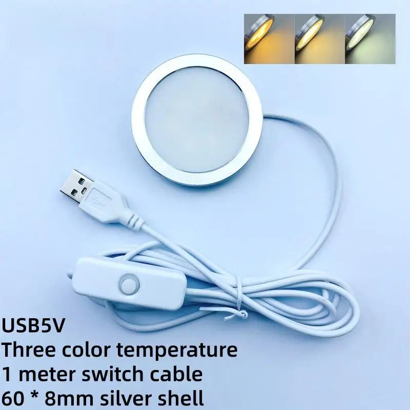 Bamboo Led Light Parts DIY Model Warm White Multicoour USB Round Zpaxo White Adjustable
