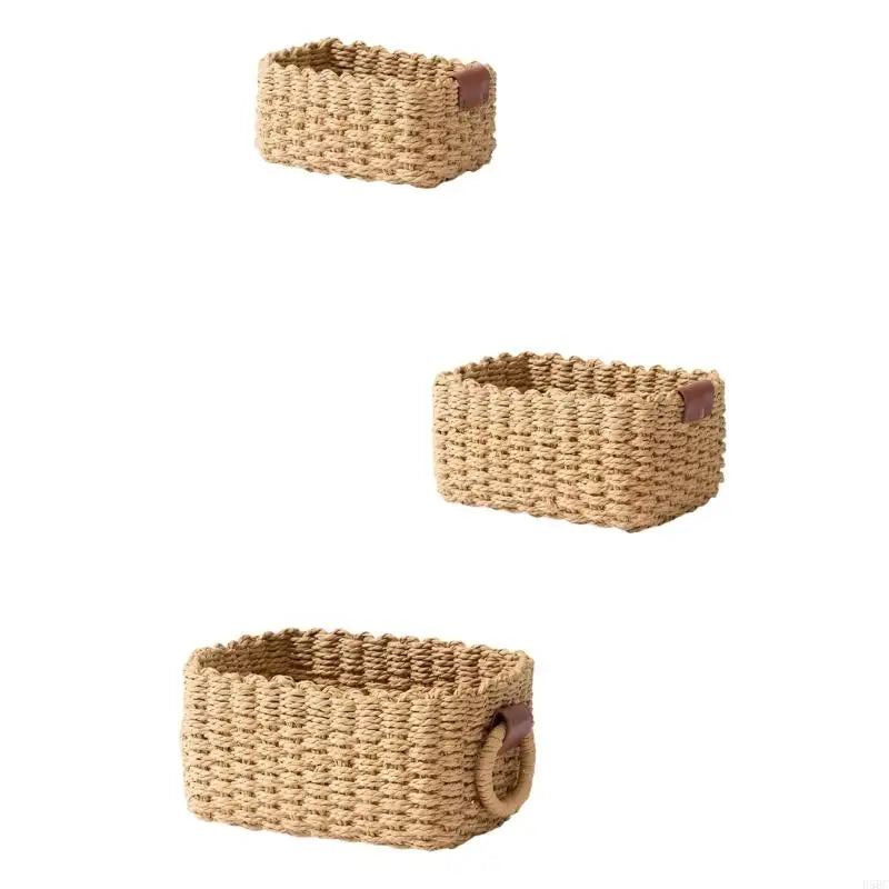 Recycled Paper Basket Sturdy Household Organizers Tidying Space