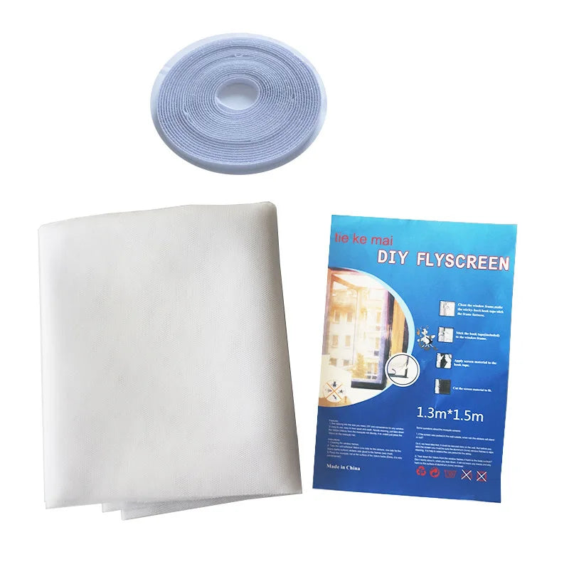 Self-adhesive Thick Anti-mosquito Window Screen Velcro Design Zpaxo White 150X200CM